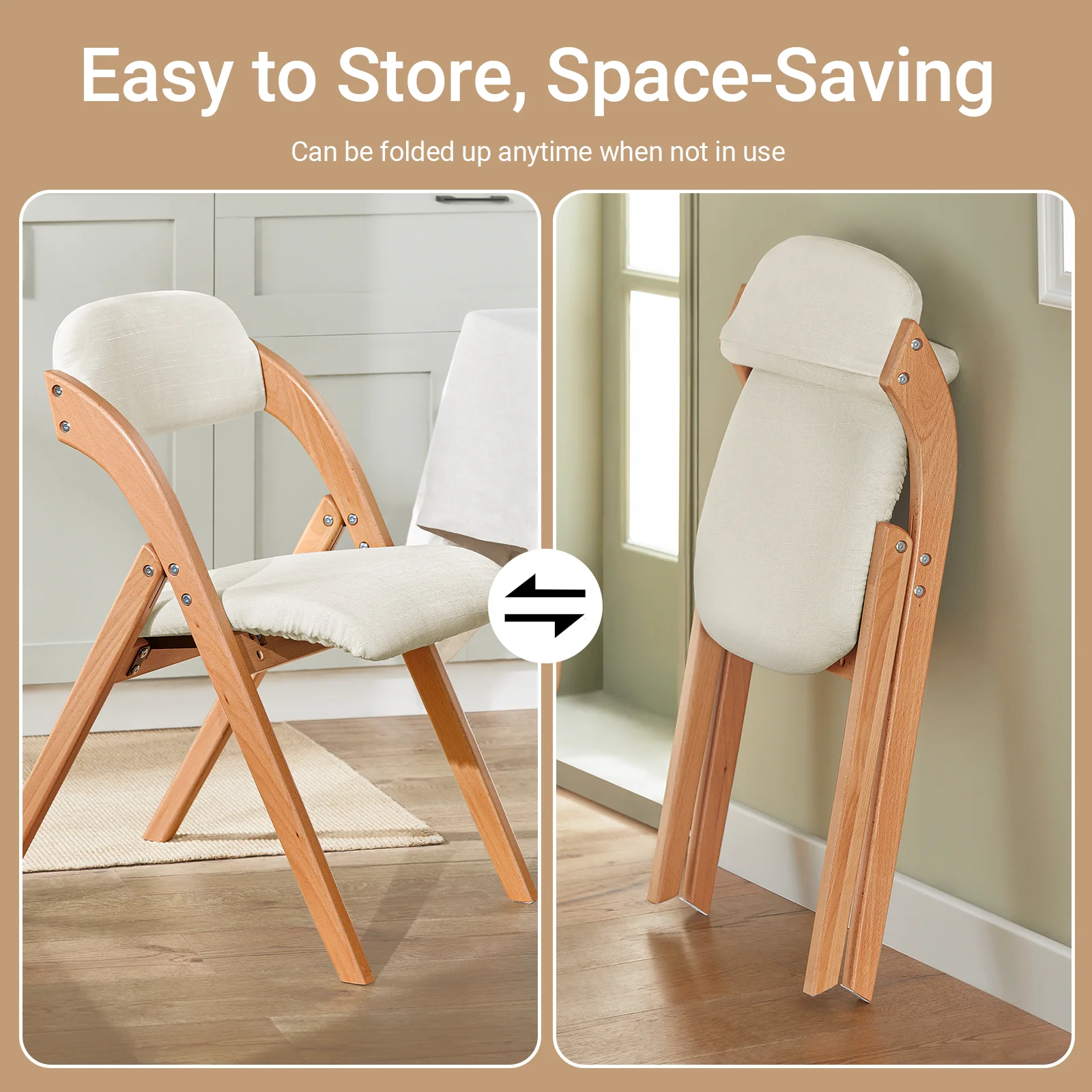 Sobuy Fst92 Folding Chairs Kitchen Chairs with Padded Seat and Backrest Seating Group Guest Chairs