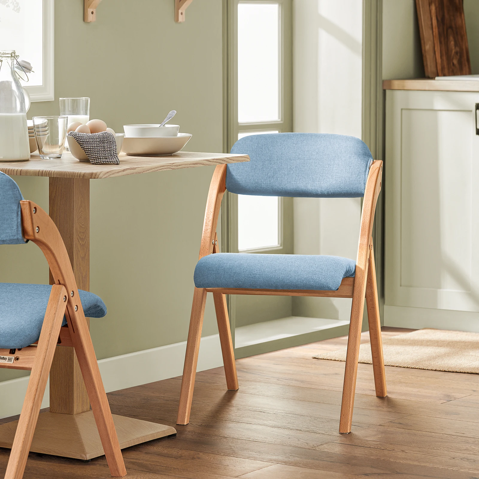 Sobuy Fst92 Folding Chairs Kitchen Chairs with Padded Seat and Backrest Seating Group Guest Chairs