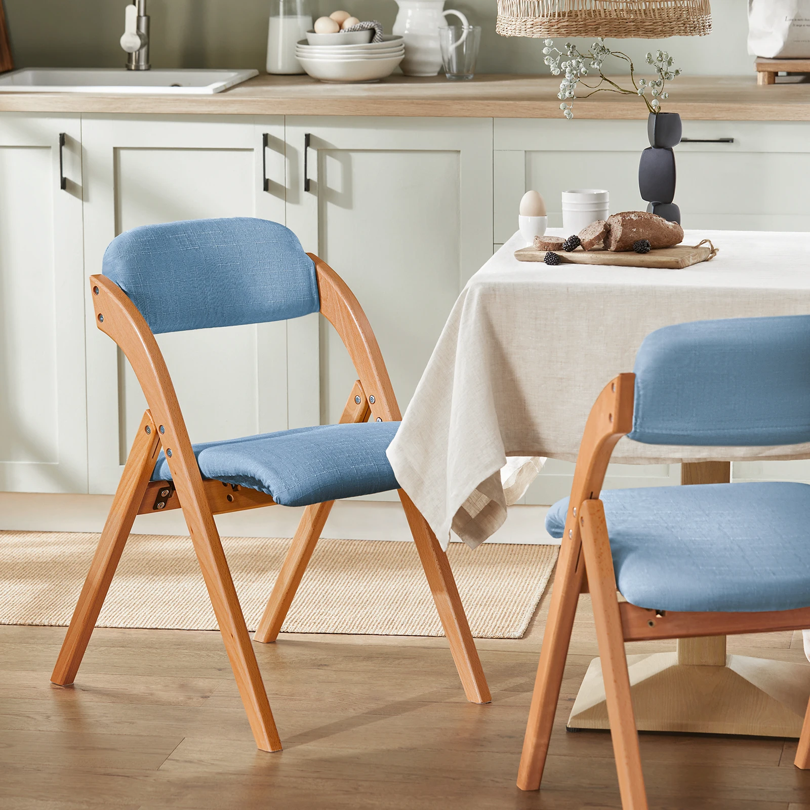 Sobuy Fst92 Folding Chairs Kitchen Chairs with Padded Seat and Backrest Seating Group Guest Chairs