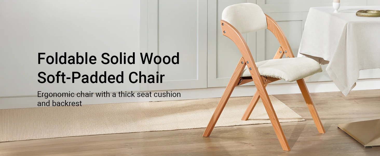 Sobuy Fst92 Folding Chairs Kitchen Chairs with Padded Seat and Backrest Seating Group Guest Chairs