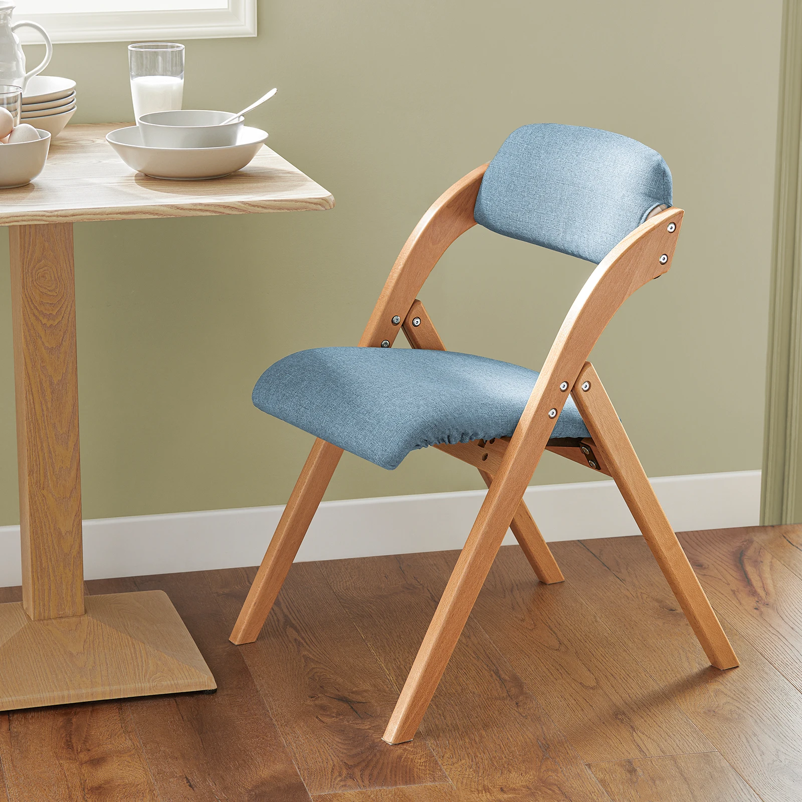 Sobuy Fst92 Folding Chairs Kitchen Chairs with Padded Seat and Backrest Seating Group Guest Chairs