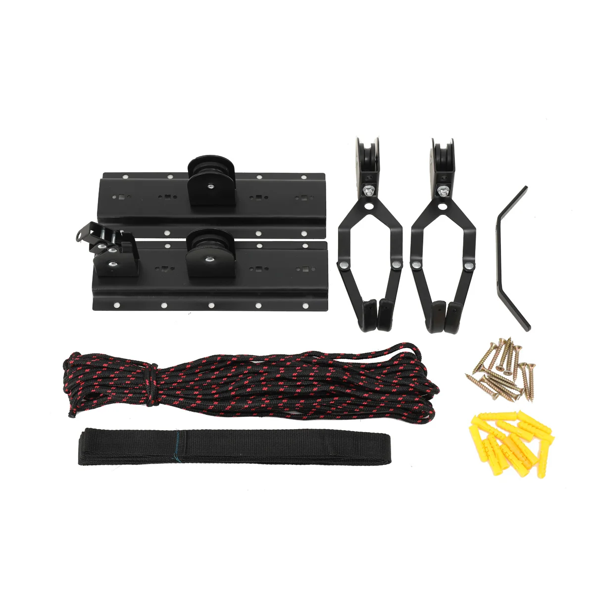 60KG Ceiling Mounted Cycle Bicycle Lift Holder Bike Lift Ceiling Hoist Wall Mount Rack Bike Hooks Hanging Pulley System