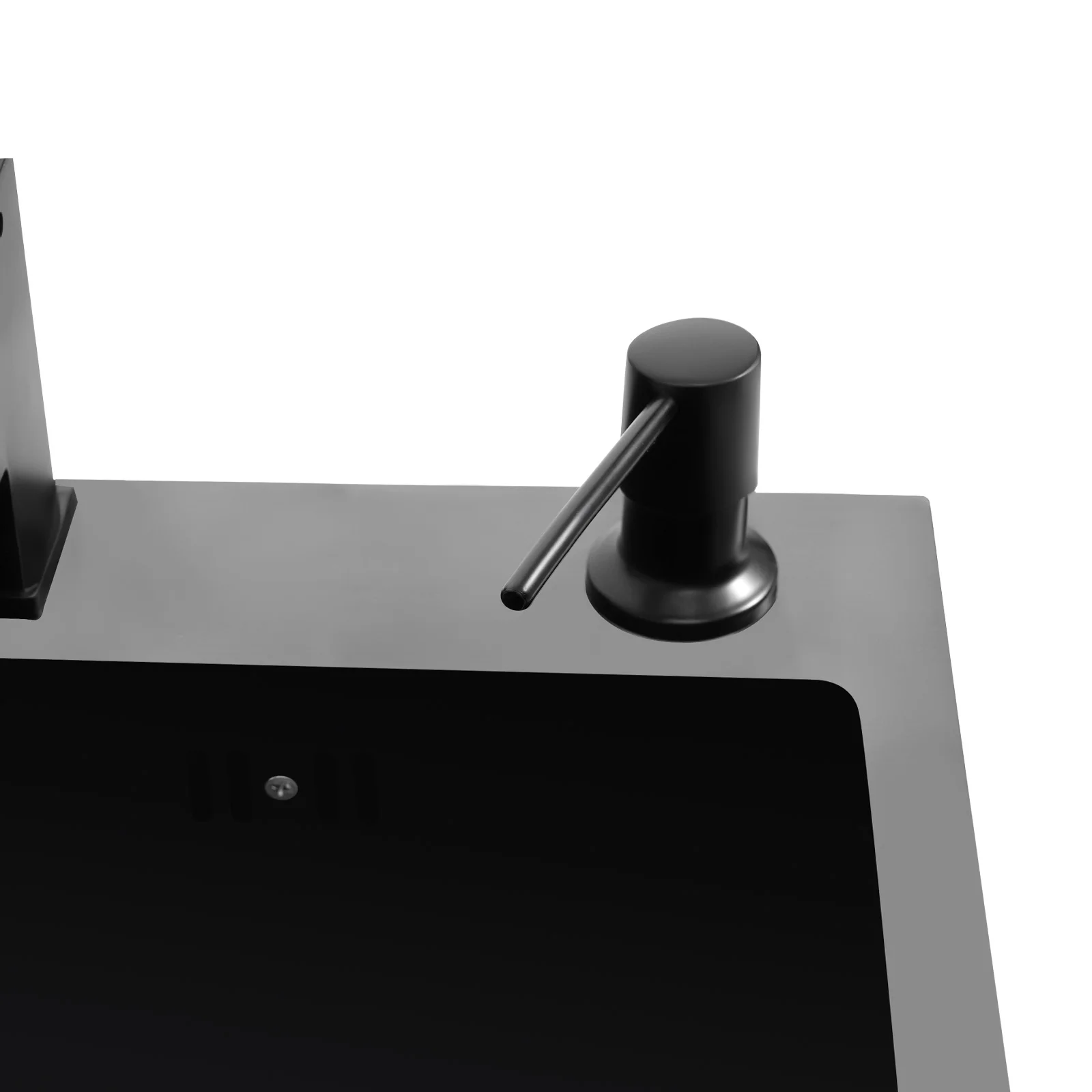 45x40cm 201 Stainless Steel Large Capacity Kitchen Sink Stainless Steel rustproof Sink Faucet with Drains Black