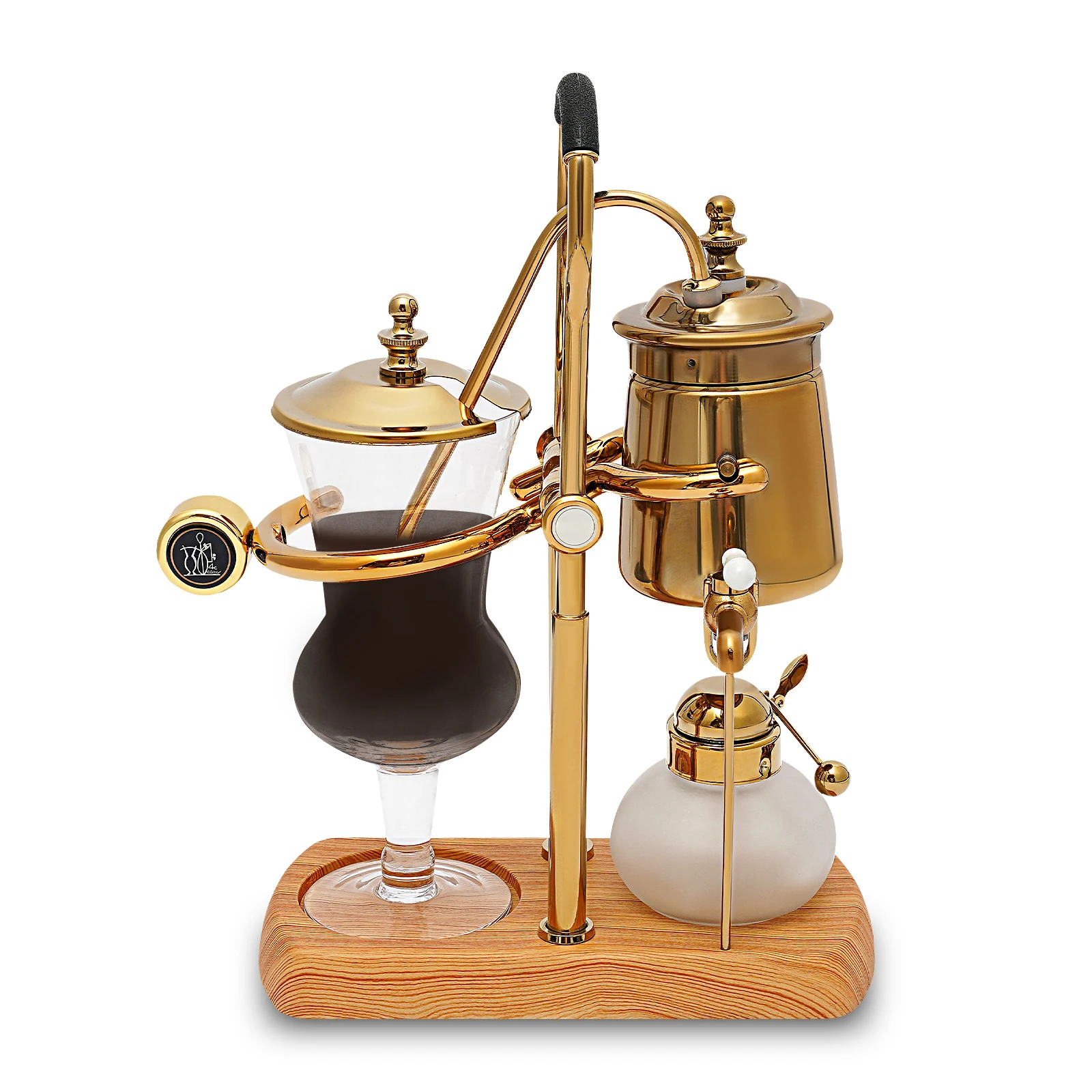400ml Belgium Royal Family Balance Syphon Unique Gravity Vintage Coffee Maker Vacuum Brewing System Luxury Set Gold