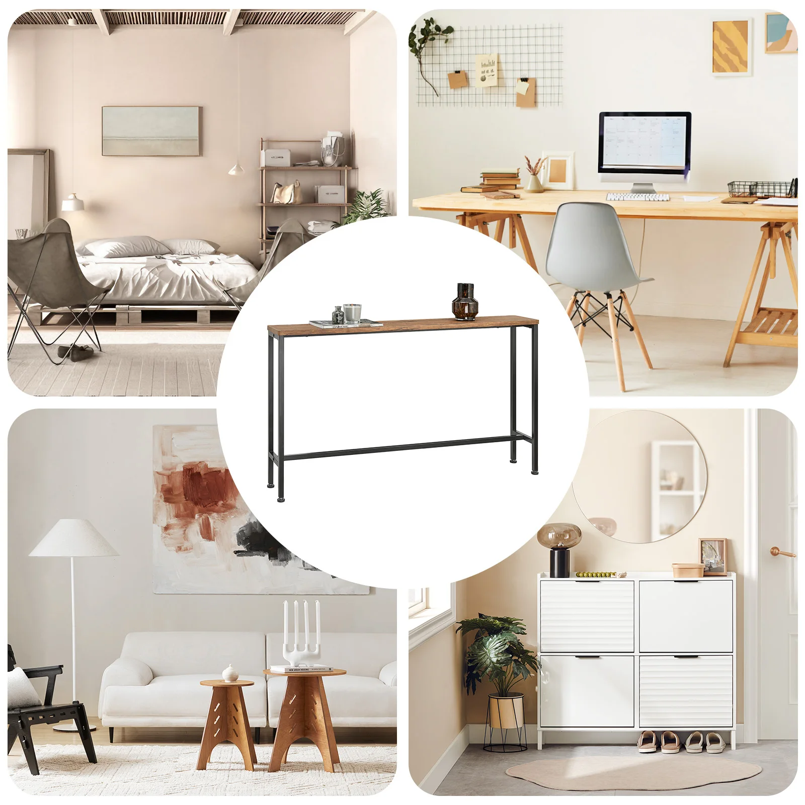 SoBuy FSB19 vintage consoles table metal hallway table narrow decoration table sideboard side table table