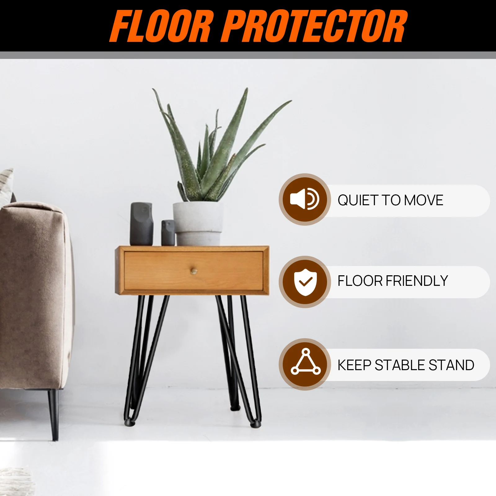 Black Industrial Metal Hairpin Table Legs - 12 Inch, 30cm DIY Heavy Duty Set of 4 with Screws and Floor Protector Feet