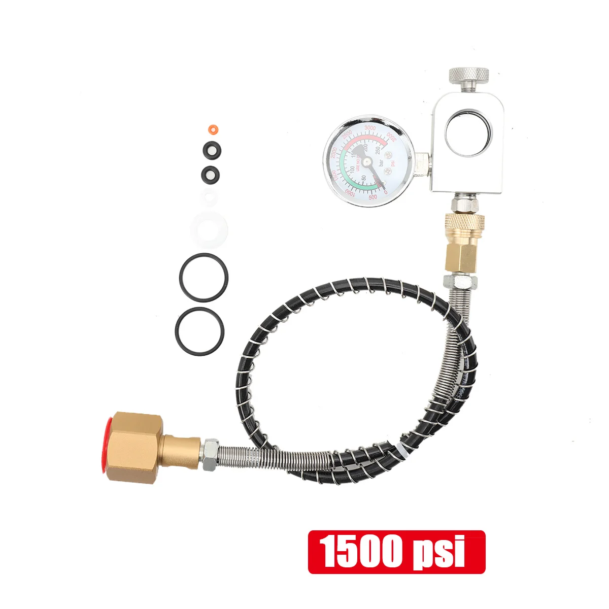 Sodastream Soda Bottle Inflation Hose Connector Inflation Valve With Table 1500 PSI Transfer Adapter + 50cm High-Pressure Hose