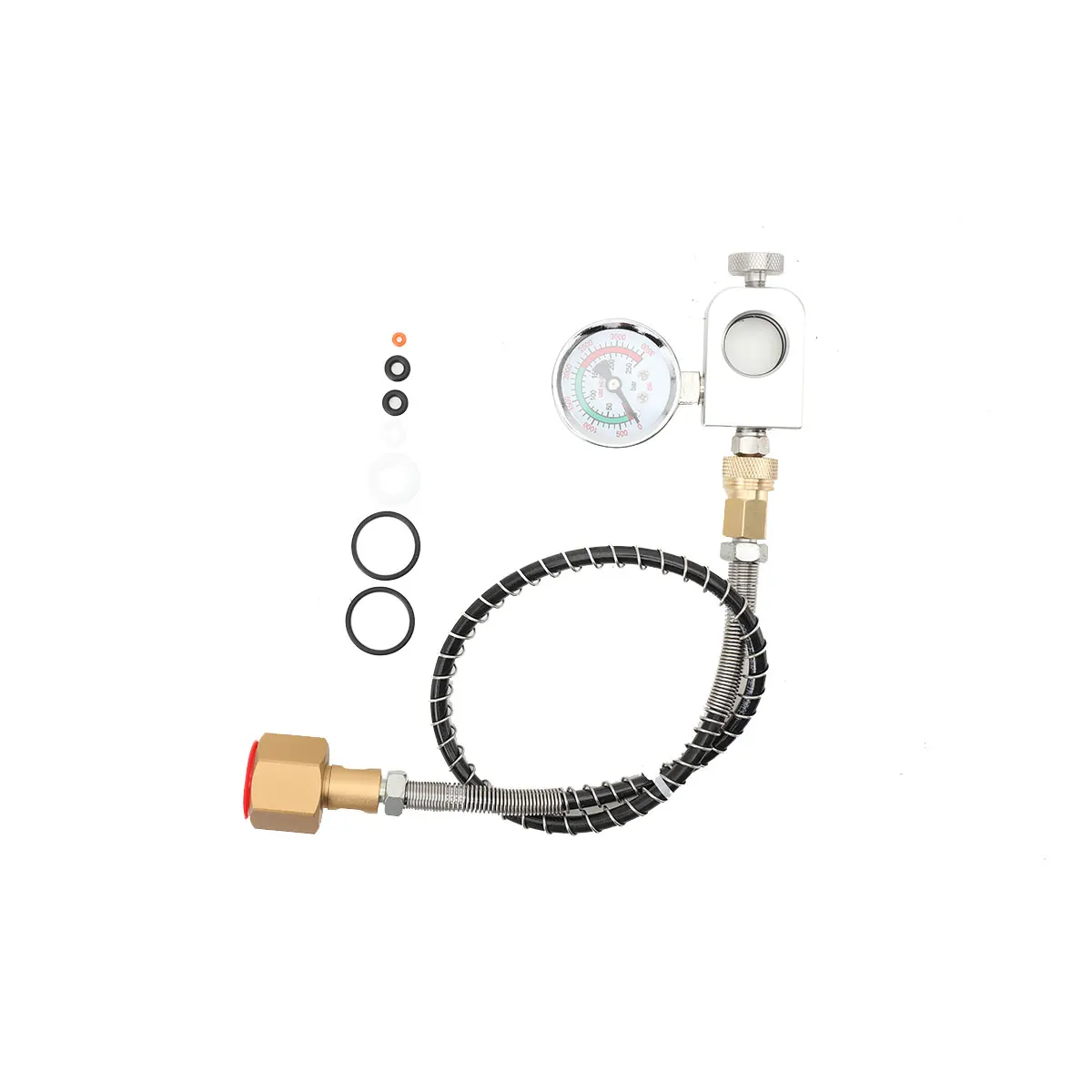 Sodastream Soda Bottle Inflation Hose Connector Inflation Valve With Table 1500 PSI Transfer Adapter + 50cm High-Pressure Hose