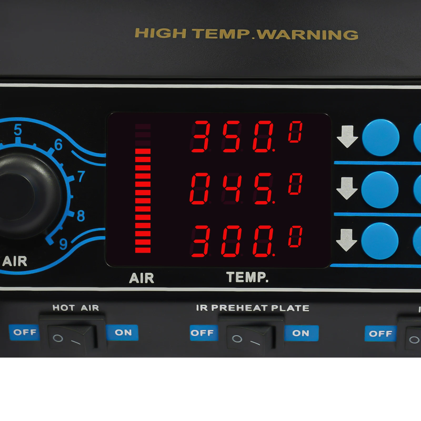 1200W Hot Air Rework SMD Soldering Station With Heat Gun Set Temperature LED Screen Display For Electronics Repairs