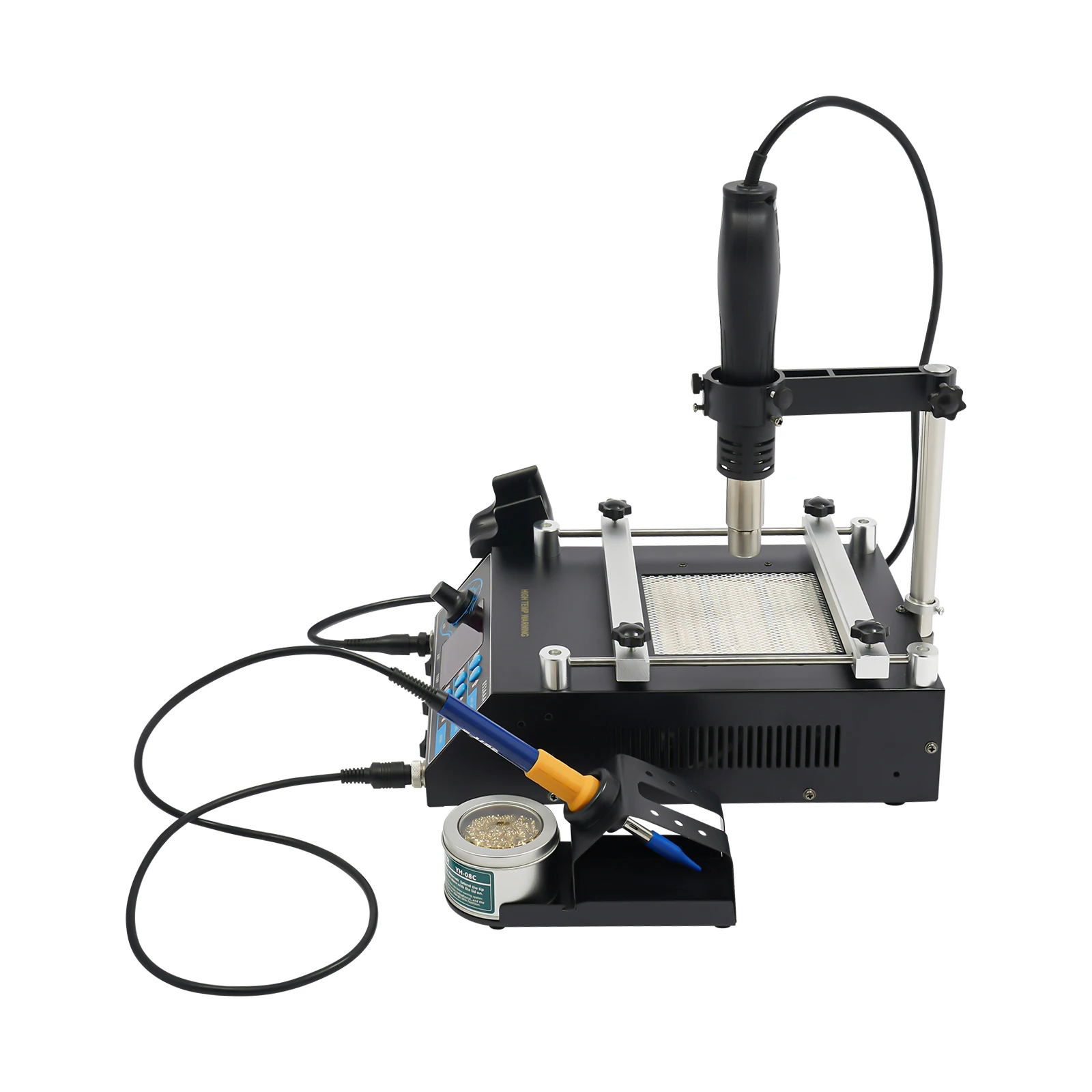 1200W Hot Air Rework SMD Soldering Station With Heat Gun Set Temperature LED Screen Display For Electronics Repairs