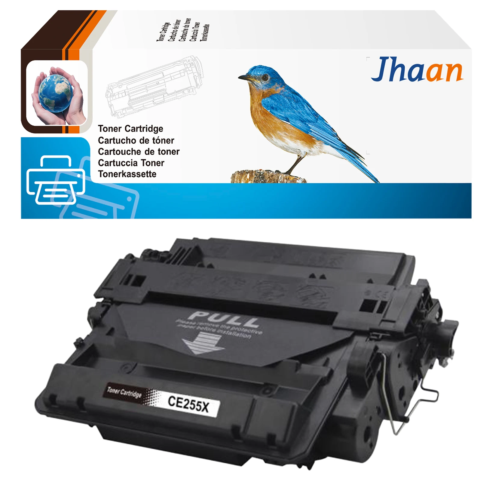 Jhaan 55A 55X Toner Compatible with HP 55A CE255A CE255X Toner Laserjet Enterprise P3015 P3015DN P3015D Pro 500 MFP M521DN