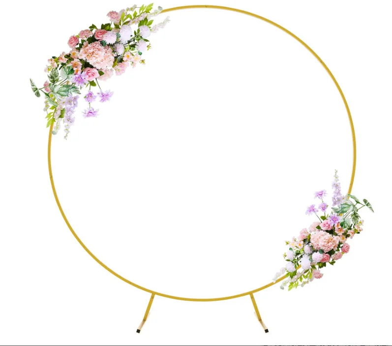Metal Wedding Balloon Arch Stand Circular Wreath Balloon Party Decoration Backdrop Birthday Baby Shower Event Decor Arch Frame