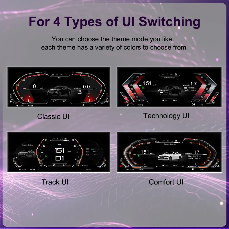 AUTOTOP 12.3" 1920*720 Linux Car LCD Dashboard For BMW 3 Series E90 E91 E92 2005-2012