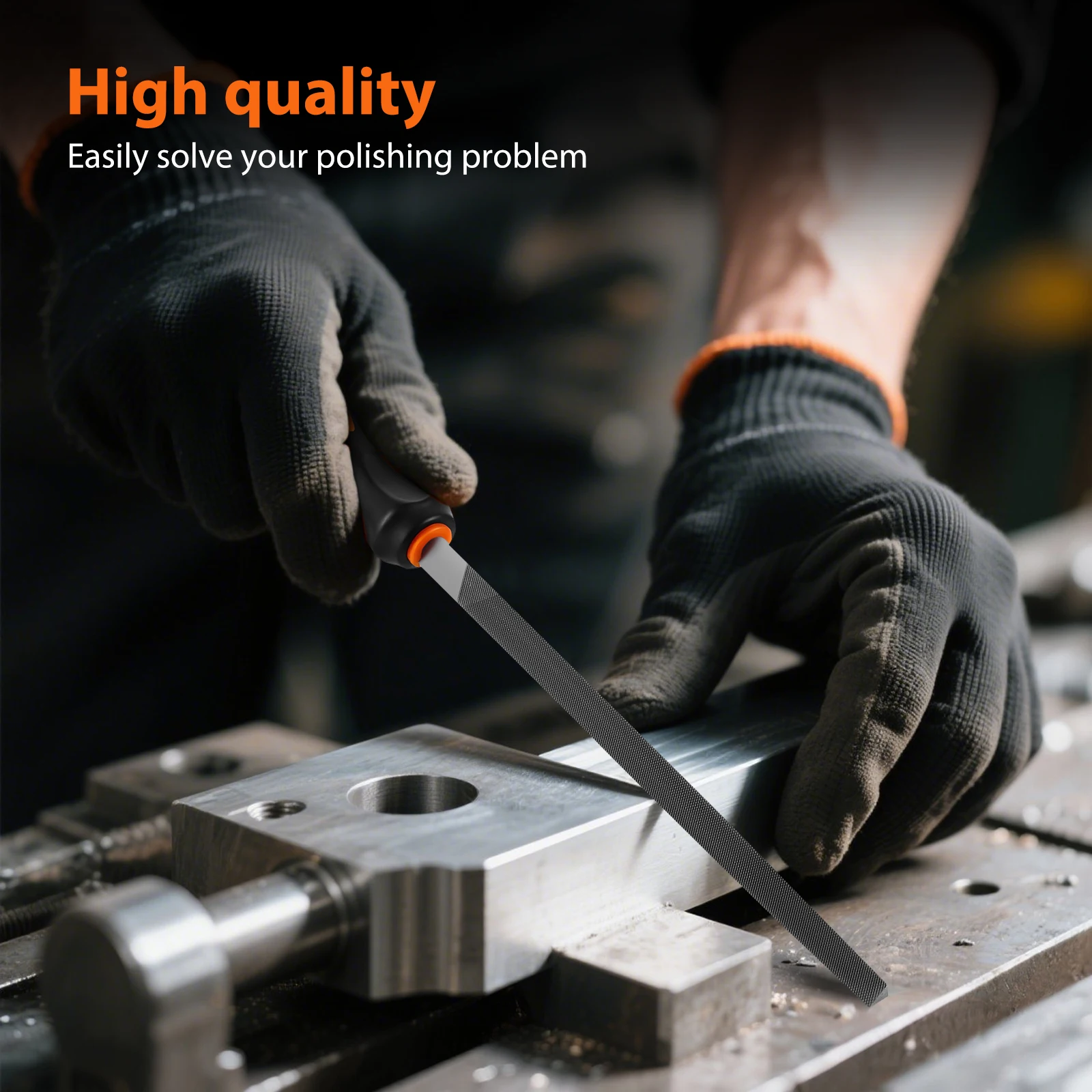 DayPlus 17pc Alloy Steel File Set Precision Round Half-Round Flat Square Triangular Hand File Steel Rasp Needle Woodworking File