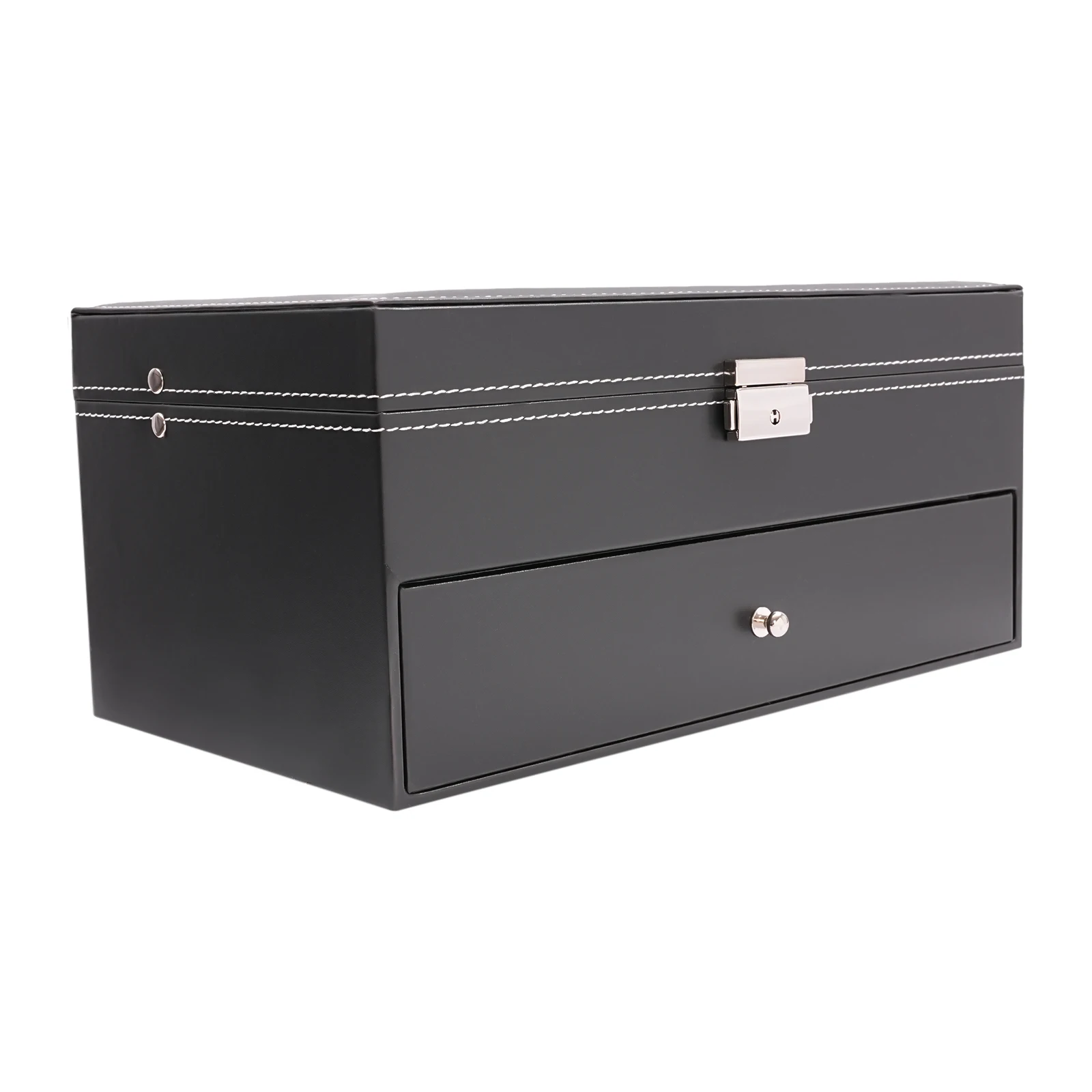 Watch Box, Display Watch and Sunglasses Jewellery Box, 6 Watch Box Jewellery Case and 9 Slots Sunglasses Organiser, Glasses Case
