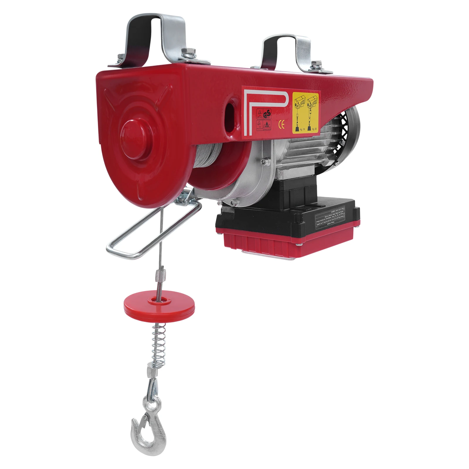 250kg Double Rope Electric Hoist 12m/39.37ft Lifting Crane 550w Wireless Remote Control Cable Hoist Winch w/h Installation Brack