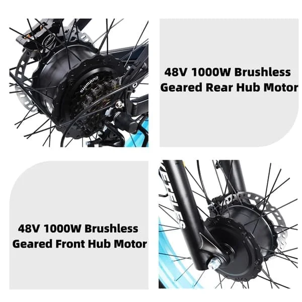 KETELES K800 Pro Dual Motor Electric Bicycle 2000W 48V 23AH Double Shoulder Front Fork Hydraulic Brake With Brake Light