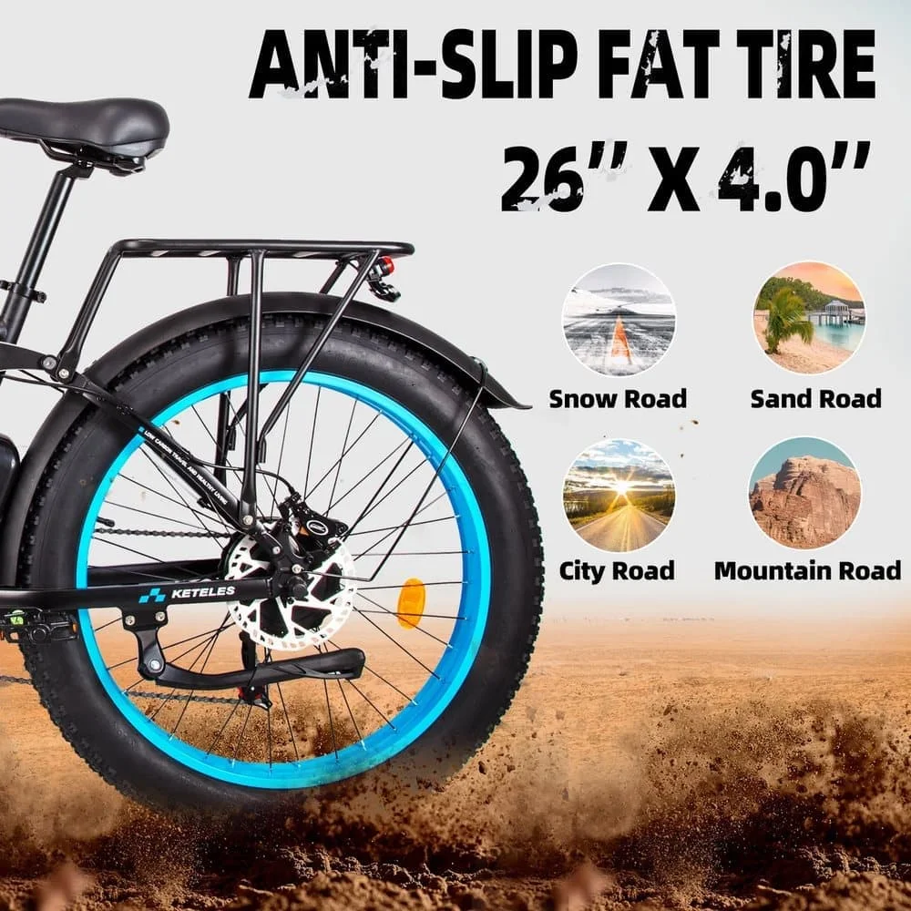 KETELES K800 Pro Dual Motor Electric Bicycle 2000W 48V 23AH Double Shoulder Front Fork Hydraulic Brake With Brake Light