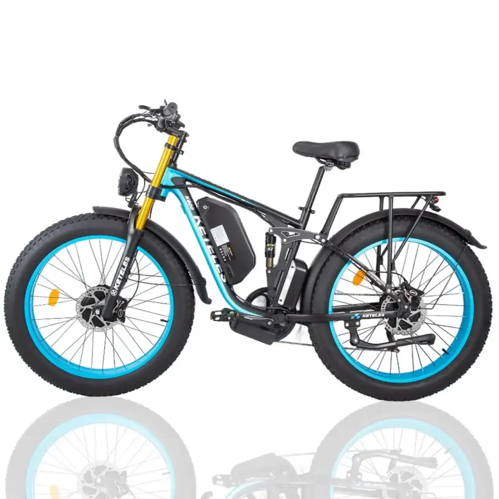 KETELES K800 Pro Dual Motor Electric Bicycle 2000W 48V 23AH Double Shoulder Front Fork Hydraulic Brake With Brake Light