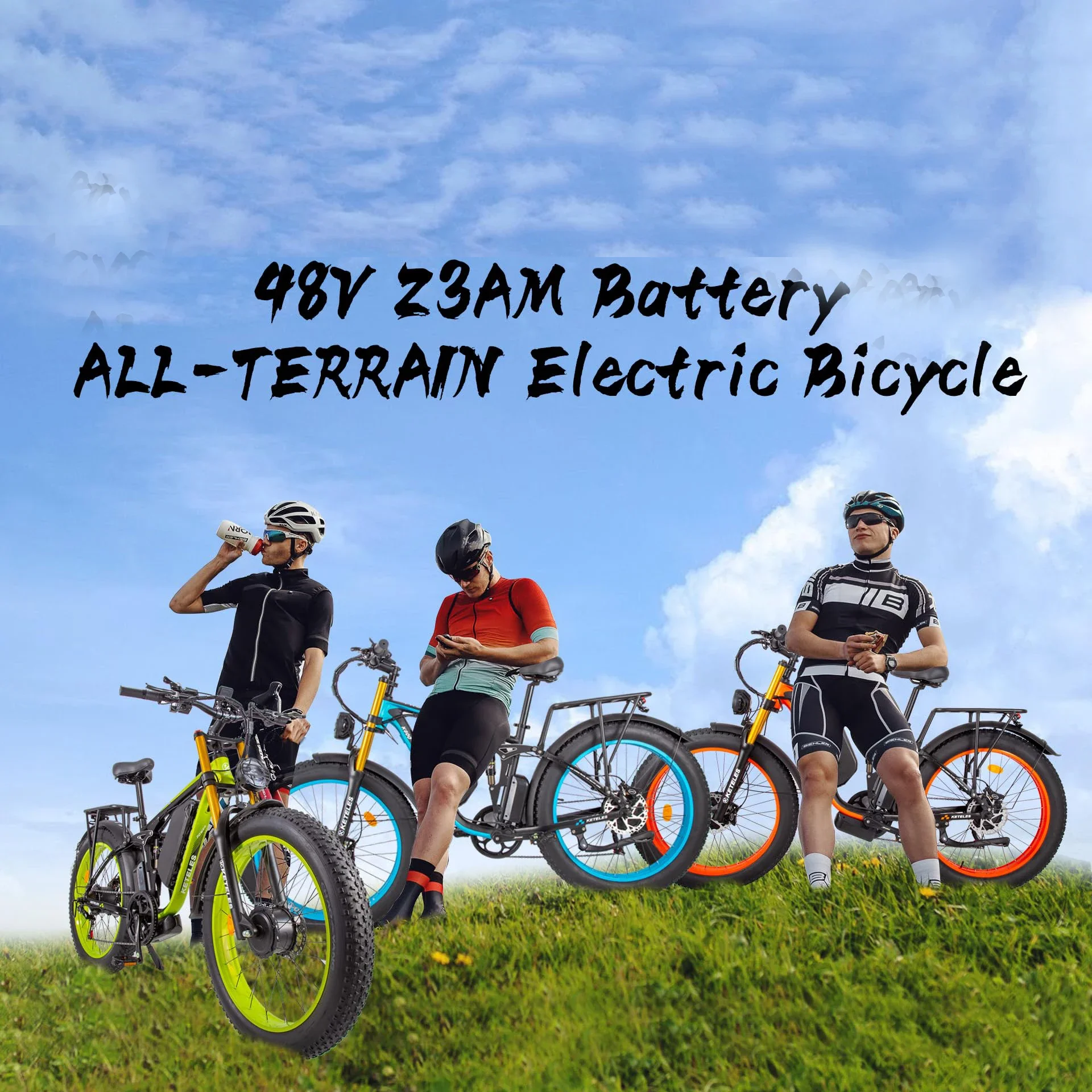 KETELES K800 Pro Dual Motor Electric Bicycle 2000W 48V 23AH Double Shoulder Front Fork Hydraulic Brake With Brake Light