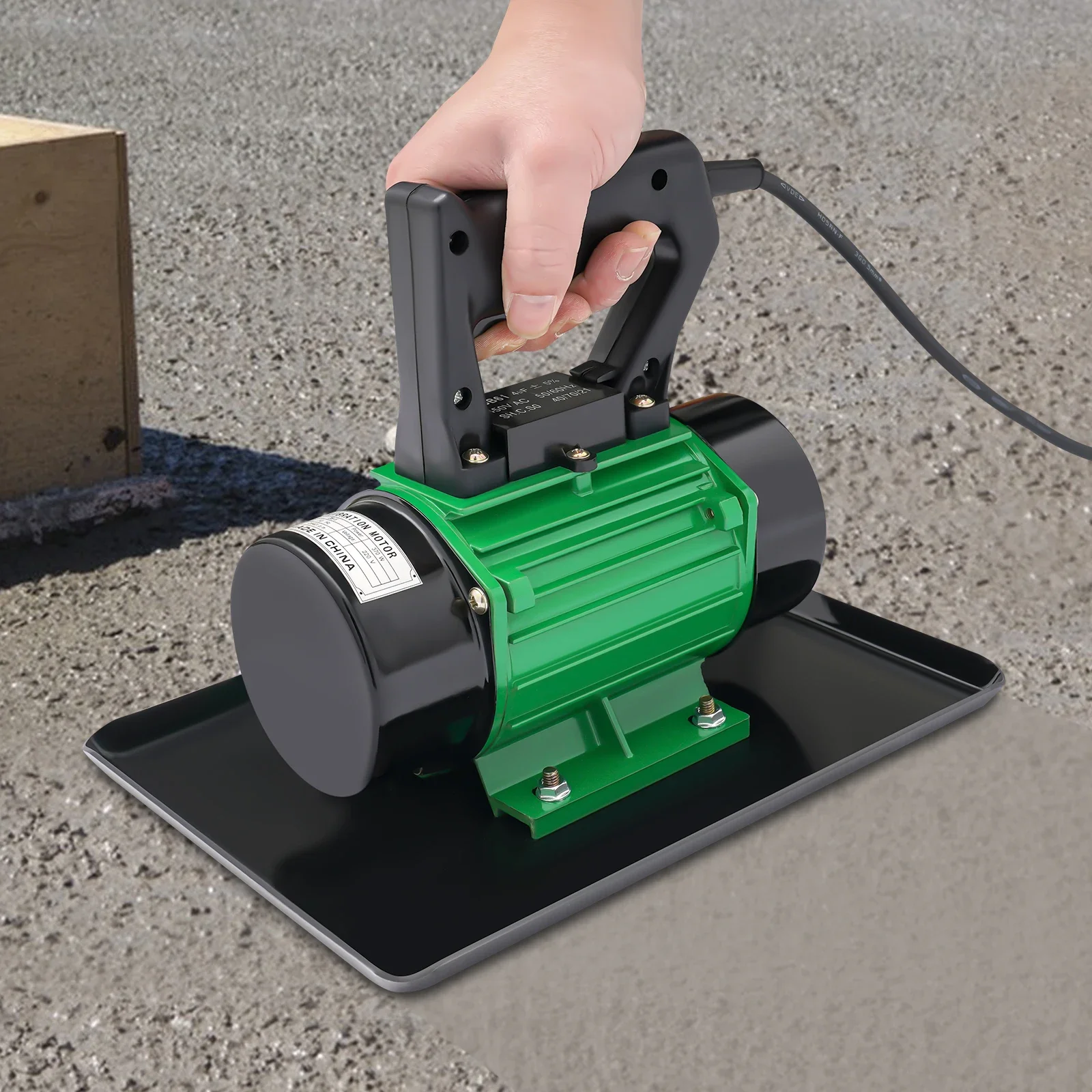 370W 220V Cement Smoother - 3500RPM Vibration Concrete Finisher - 100kg Force All-Copper Motor for Construction/Road/Home