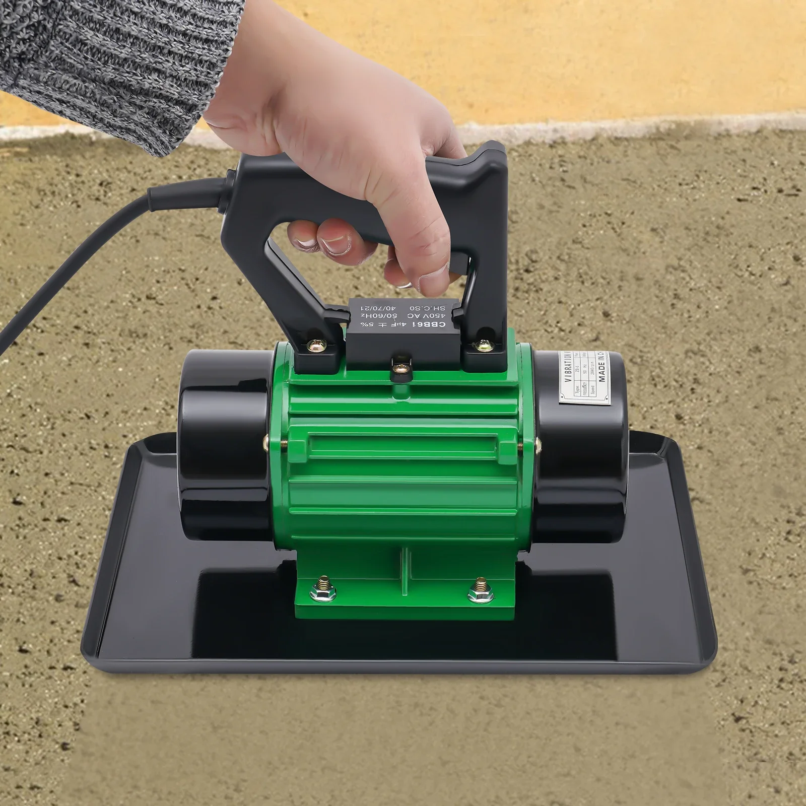 370W 220V Cement Smoother - 3500RPM Vibration Concrete Finisher - 100kg Force All-Copper Motor for Construction/Road/Home