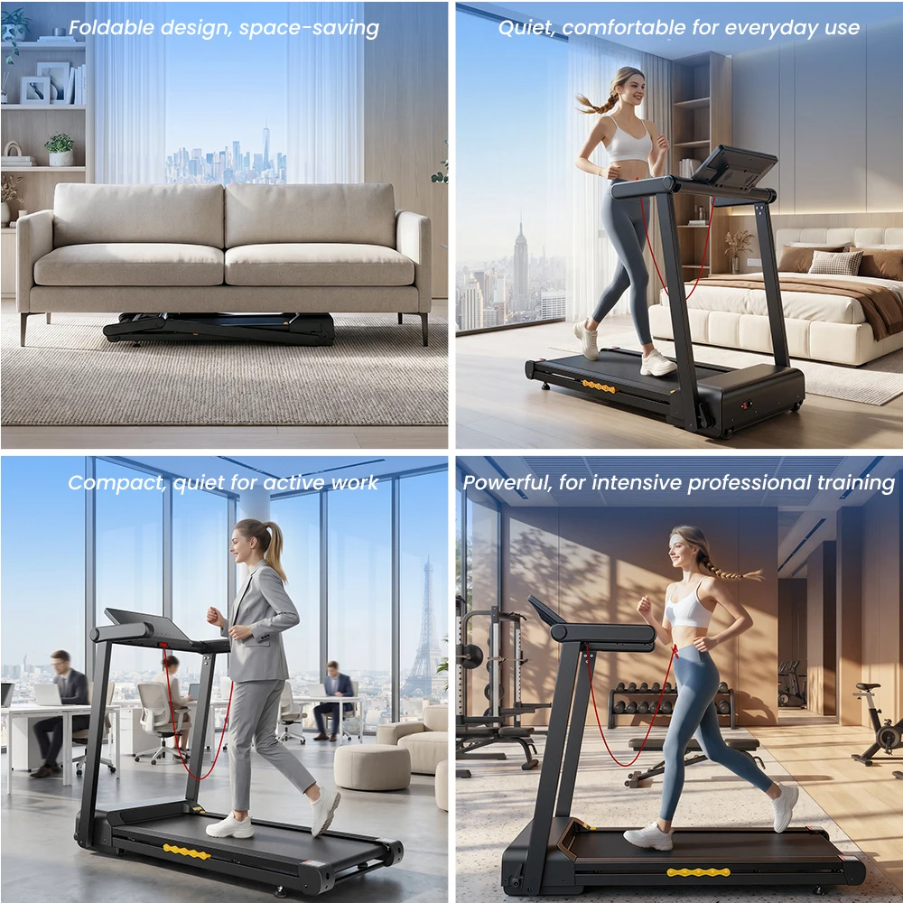 Formill FT60 Treadmill Automatic Incline 15% for Home Fitness Handrail Foldable Treadmill 3.5HP Silent Motor 1-14km/h Shock Absorption APP Control