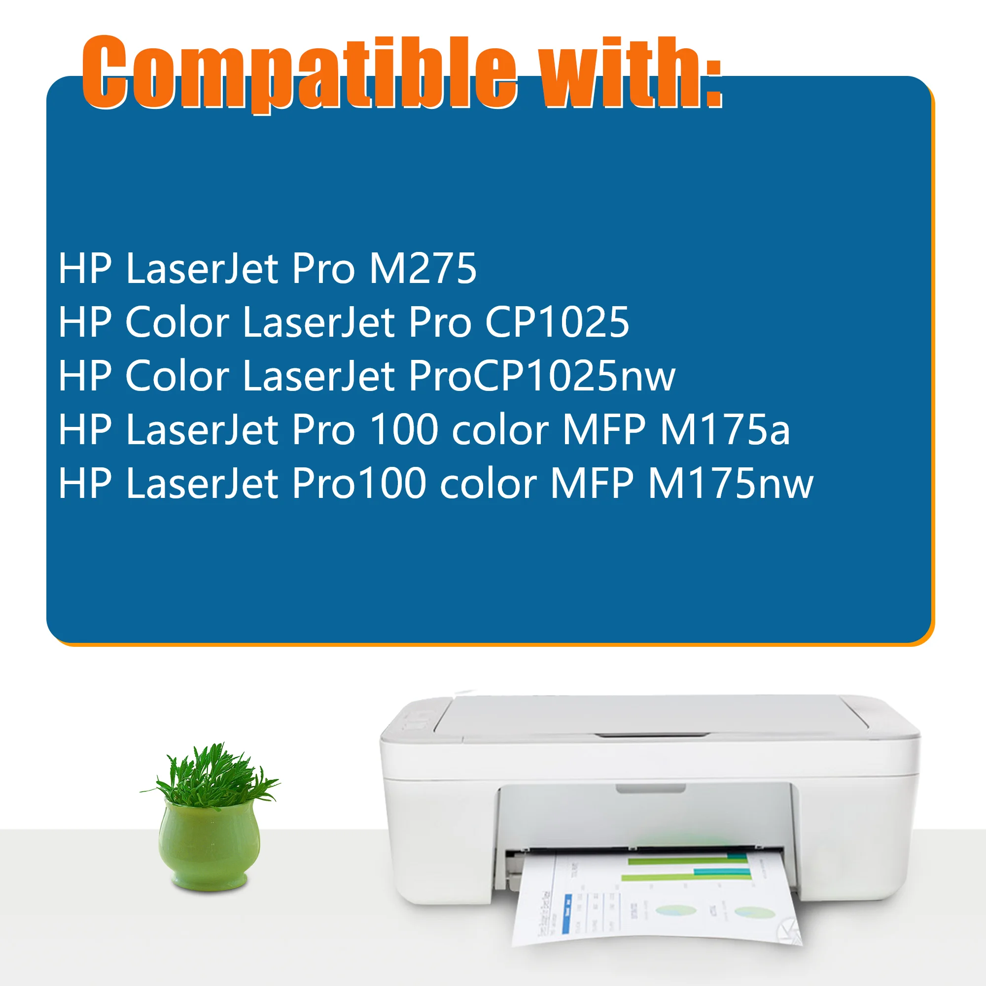 Jhaan CE314A BK Drum Unit Compatible with HP DRCE314A BK for HP LaserJet Pro M275 P1025nw 100 MFP M175nw M175a M177fw M176n