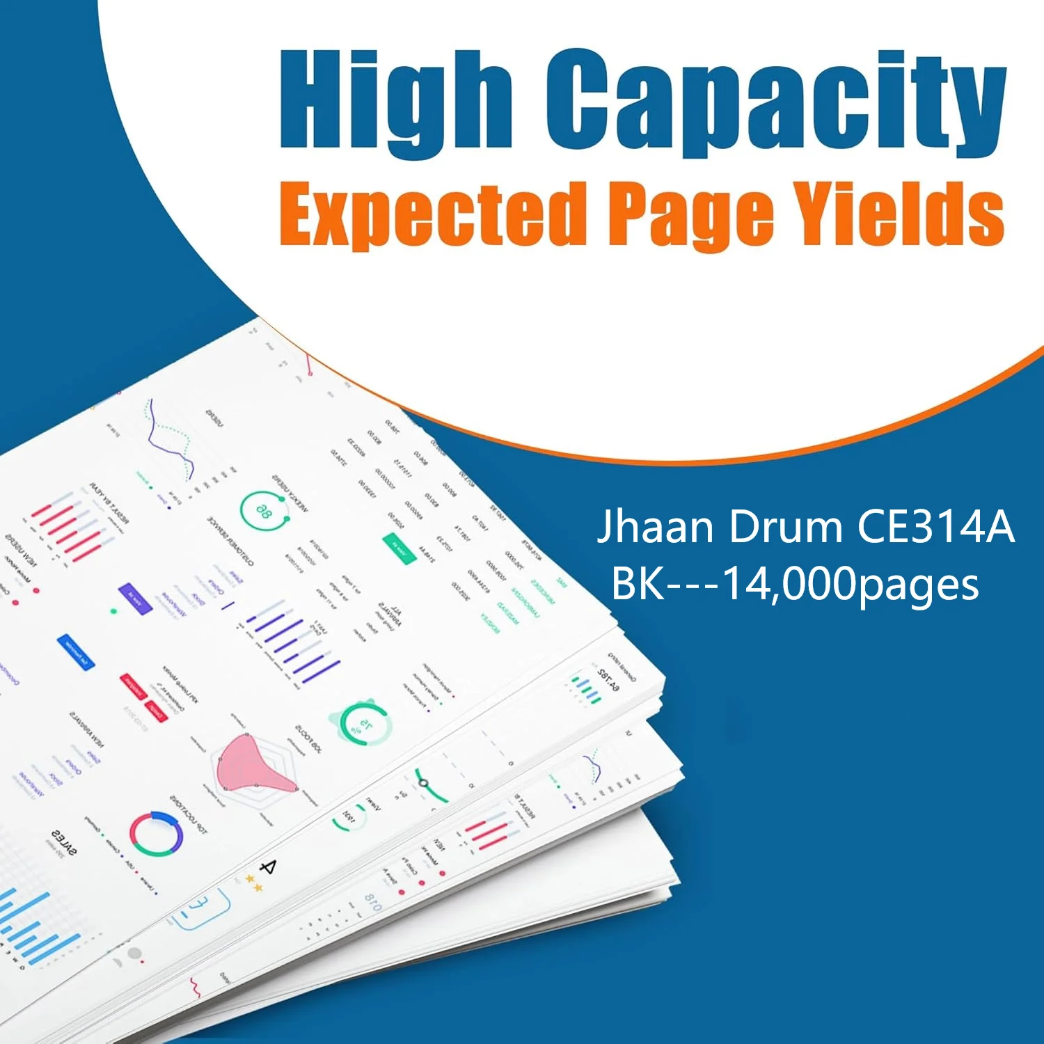 Jhaan CE314A BK Drum Unit Compatible with HP DRCE314A BK for HP LaserJet Pro M275 P1025nw 100 MFP M175nw M175a M177fw M176n