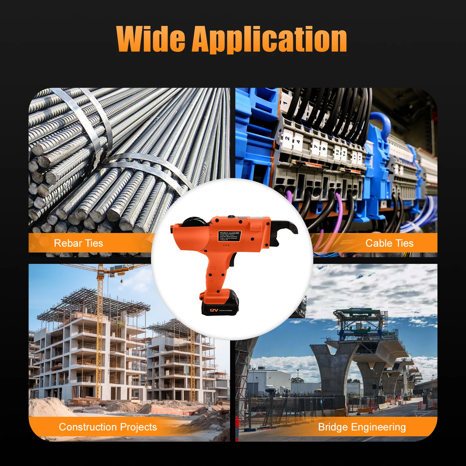 Automatic Handheld Rebar Tying Tool 8-34mm Rebar Tying Machine Reinforcing Steel Tying Machine Rebar Tying Machine