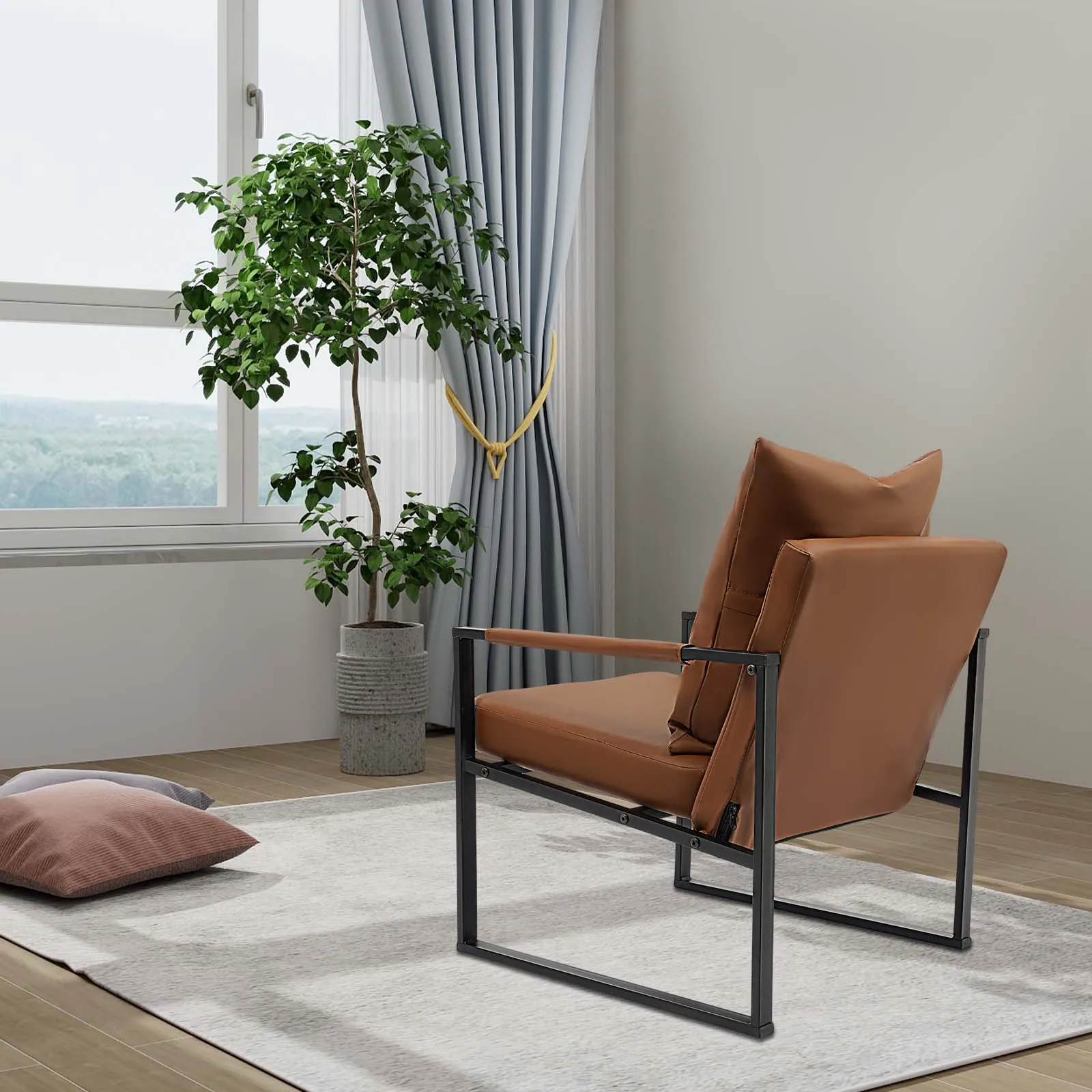 Nordic Single Sofa Chair Italia Light Luxury Small Recliner House Living Room Chair Leisure Reception Lazy Sofa Modern Furniture