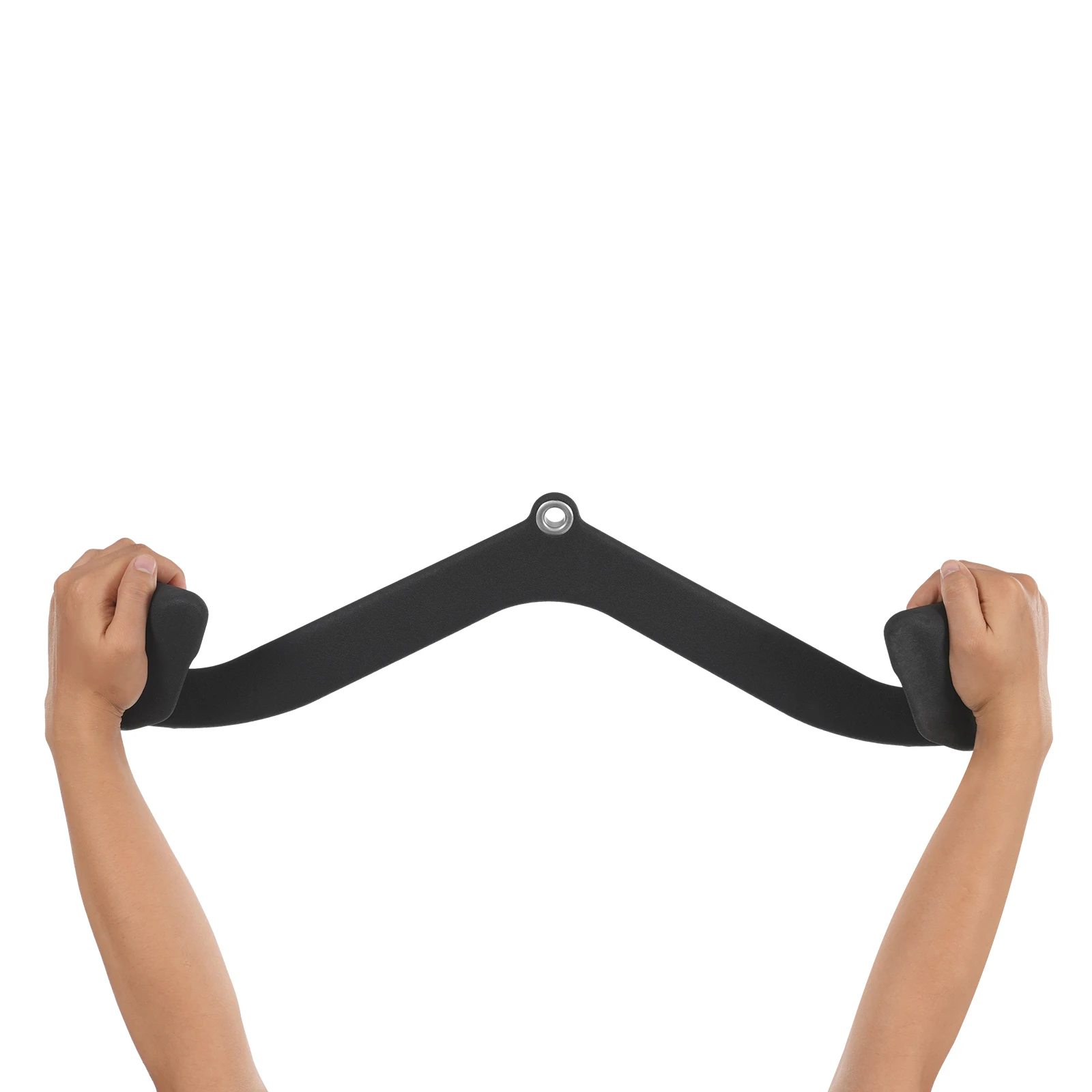 7PCS Home Gym Fitness Rowing V-Bar| Pull Down Bar for Cable Machine Attachments| Biceps Triceps Back Blaster Hand Grips