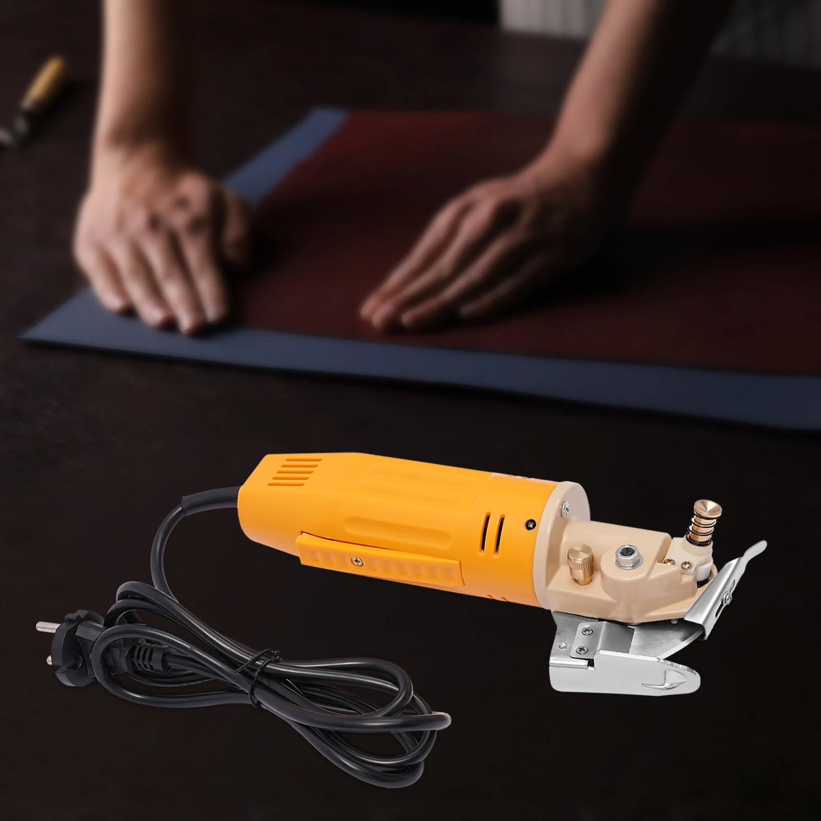 170W Electric Rotary Scissors Power Cutter 220V for Cutting Canvas, Carpet, Footbed, Fabric, Cotton, Silk, Synthetic Fiber