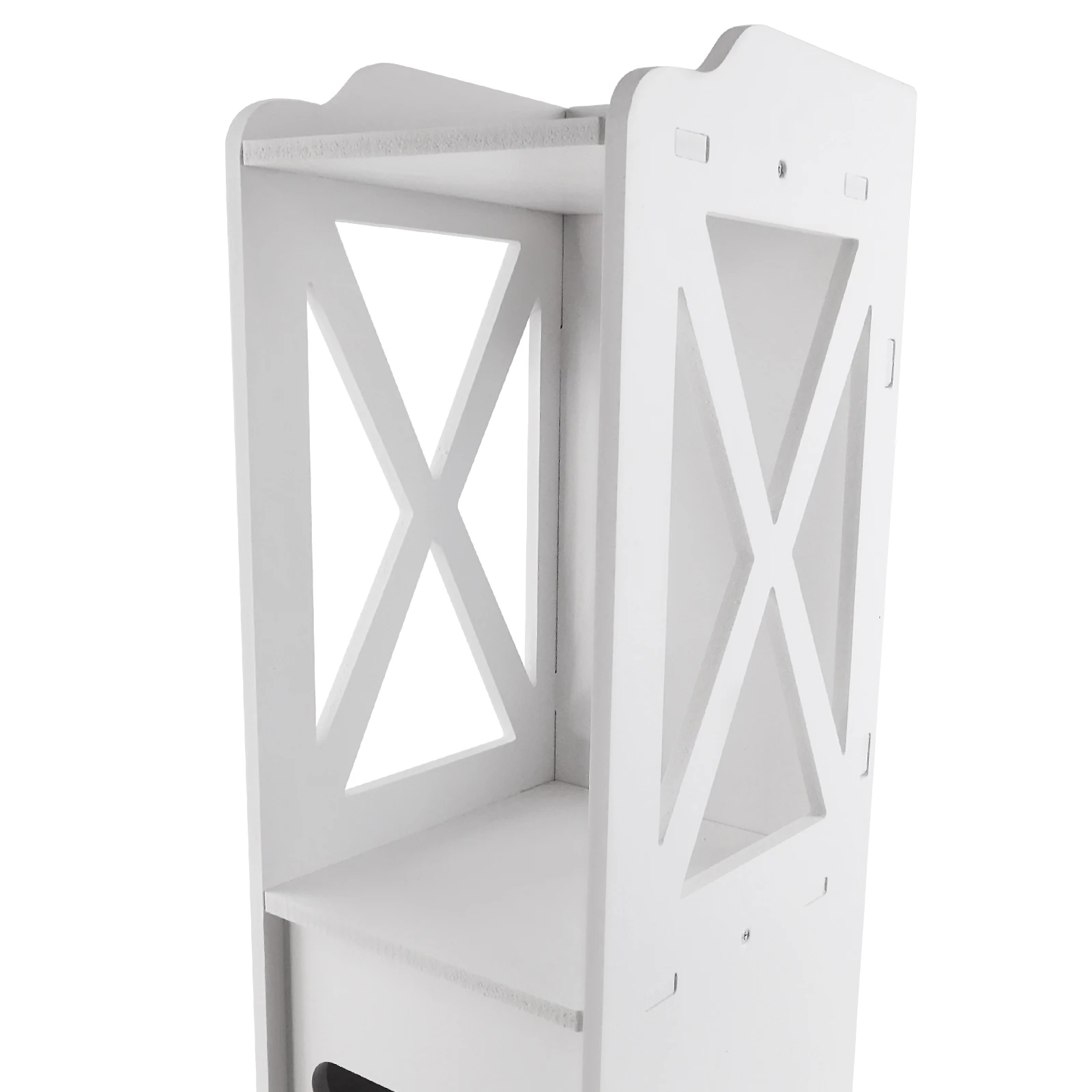 Slim Tall Bathroom Cabinet with Door 80x20x12cm PVC Material Waterproof Easy Install And Clean Storage Solution for Bathrooms