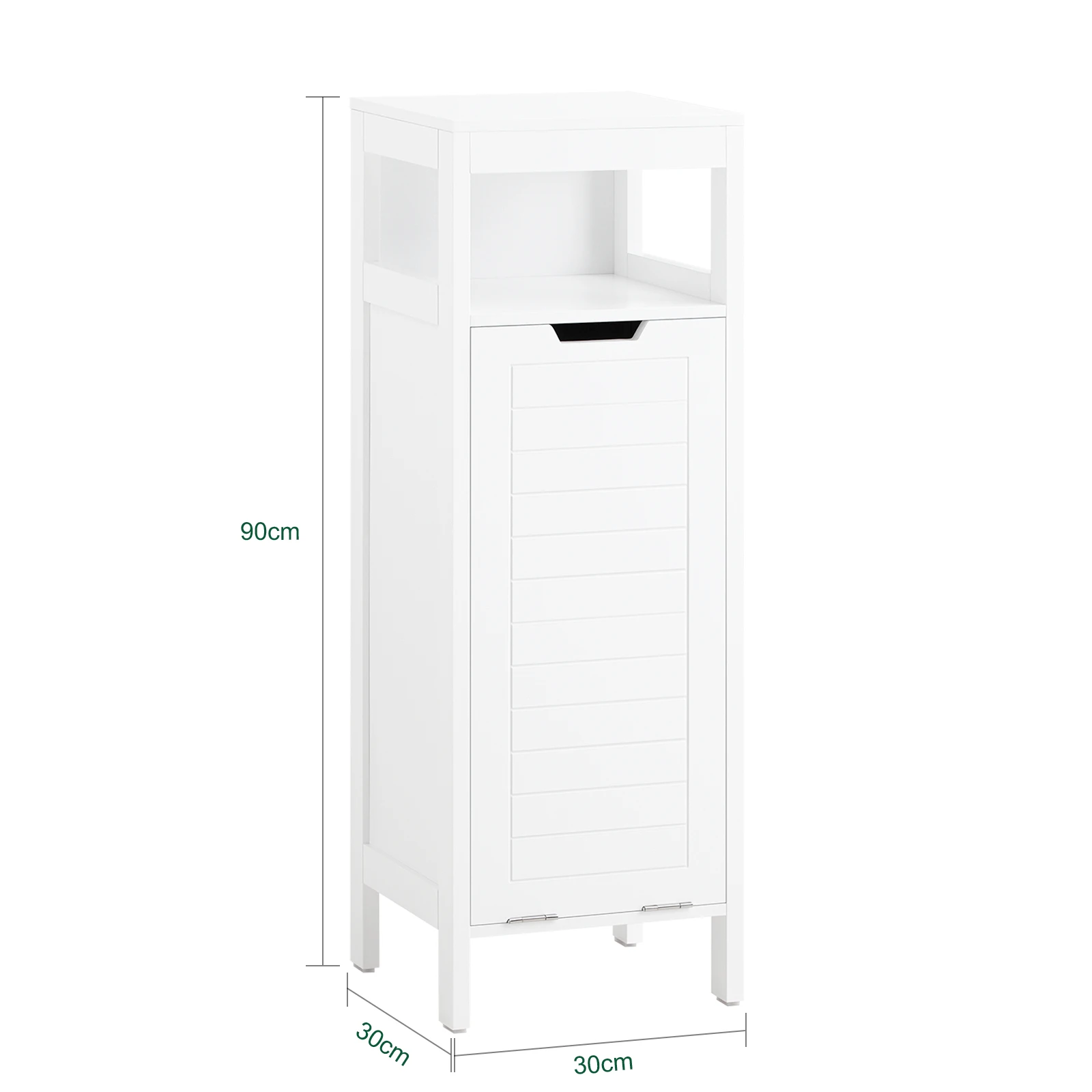 SoBuy BZR122-W laundry wardrobe with fold-out laundry bag laundry chest laundry collector laundry basket bathroom wardrobe BHT approx. 30x90x30
