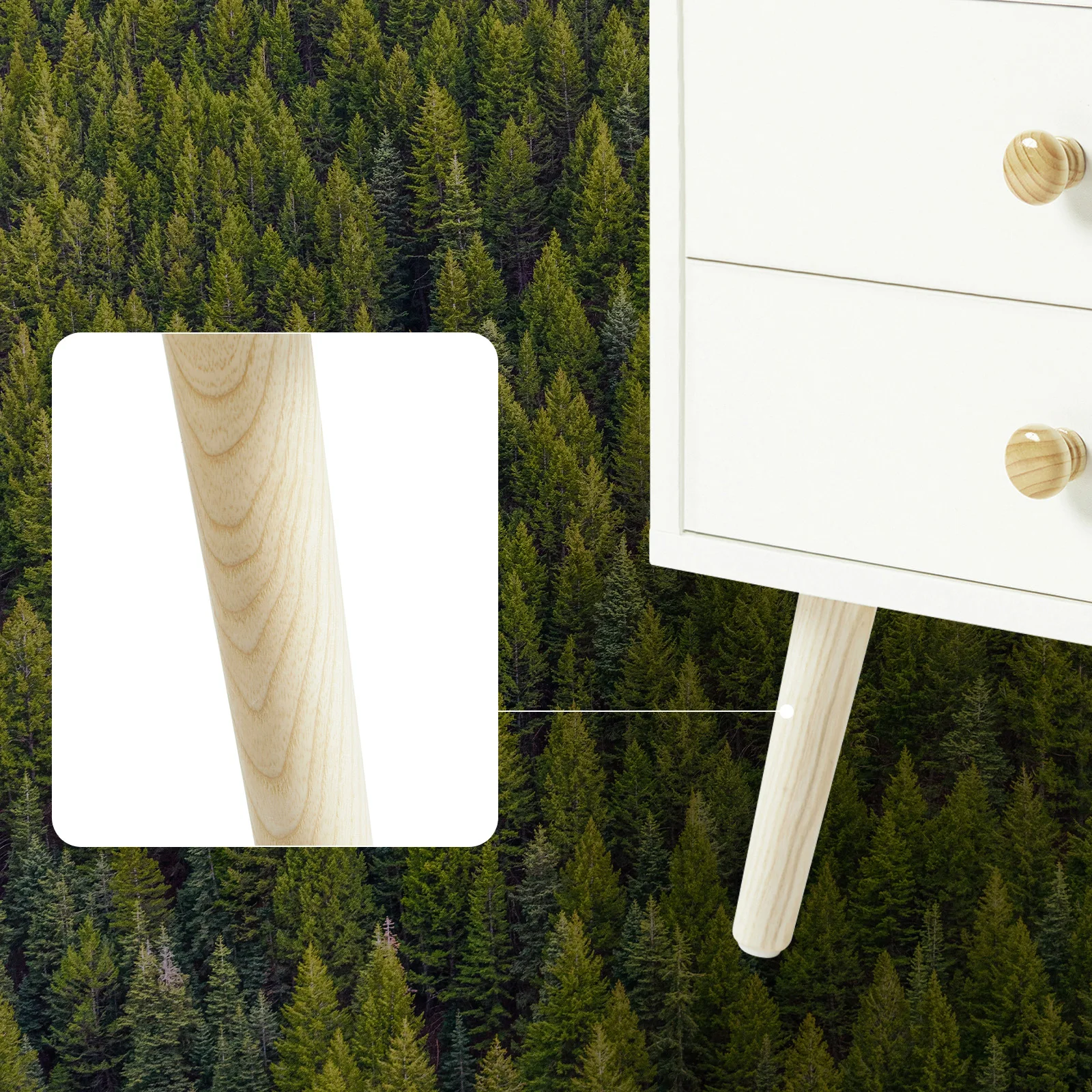 SoBuy FBT100-W 2 Drawer Open Compartments Bedside Table Sofa table side table table Phone table Night Cabinet chest of drawers