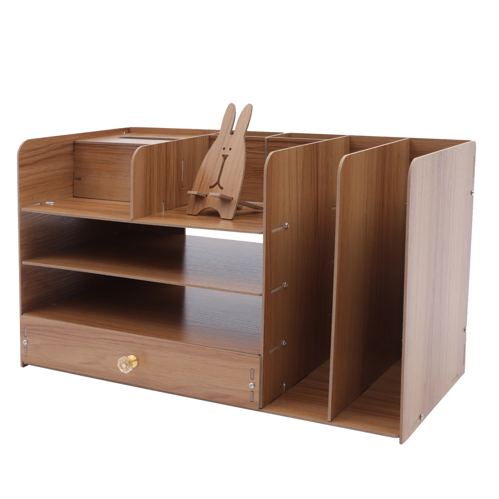 4 Layers Desk Organizer, A4 Table Organizer Paper Shelf Desk Office Supplies Storage Box for School Office 48×23×28cm