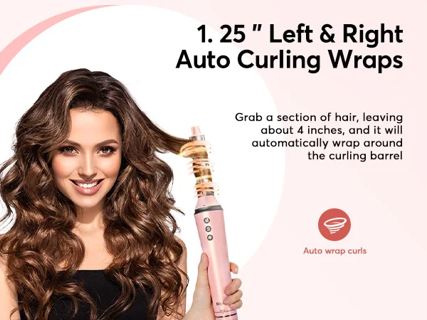 Bopcal 5 In 1 Hair Dryer Hot Air Comb Electric Hair Curling Iron 1200W High Speed Blower Multifunctional Styling Tools Hairdryer