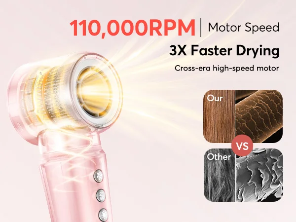 Bopcal 5 In 1 Hair Dryer Hot Air Comb Electric Hair Curling Iron 1200W High Speed Blower Multifunctional Styling Tools Hairdryer