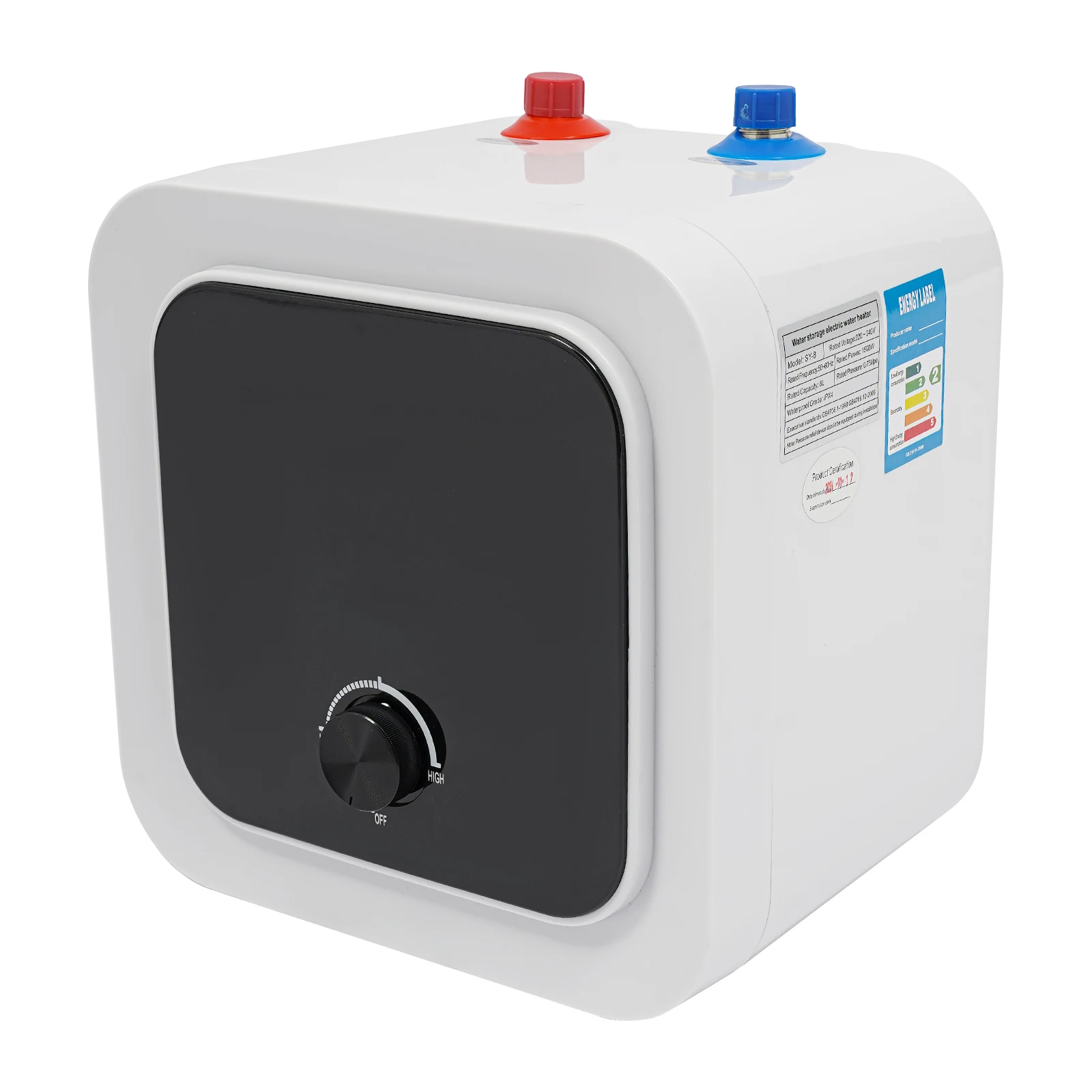 6/8L Water Heater, 1500W Water Heater, Electric Mini Tank Water Heater, Bathroom Kitchen Instant Electric Water Heater