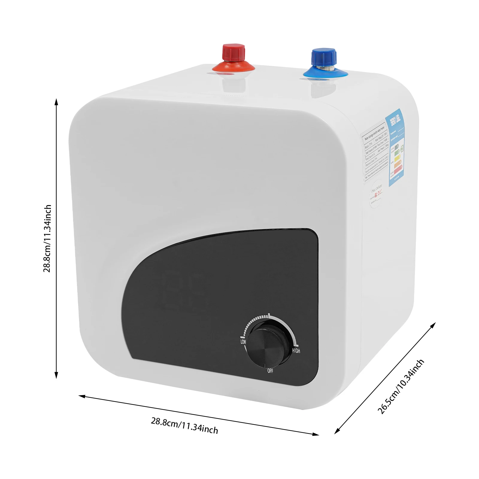 6/8L Water Heater, 1500W Water Heater, Electric Mini Tank Water Heater, Bathroom Kitchen Instant Electric Water Heater