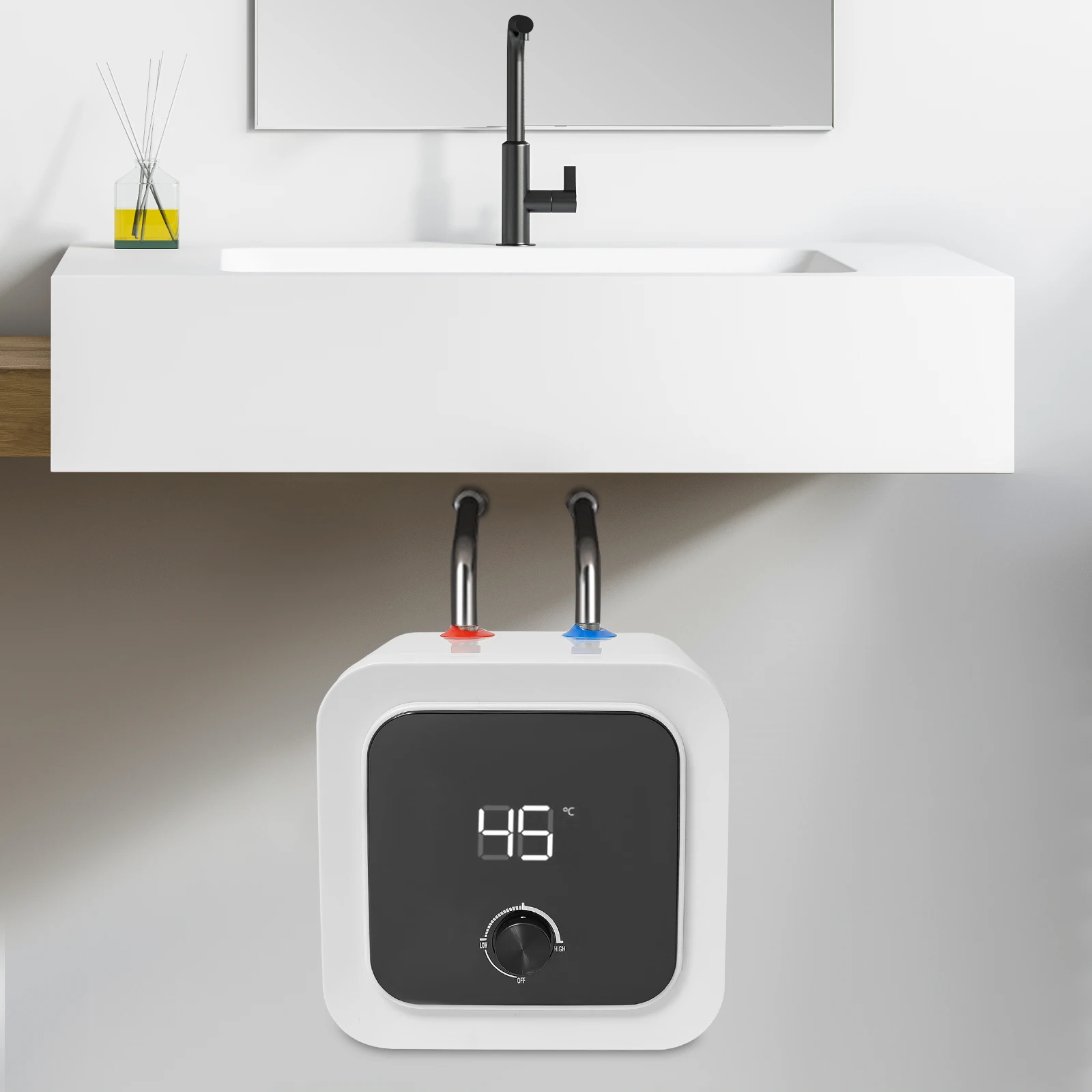 6/8L Water Heater, 1500W Water Heater, Electric Mini Tank Water Heater, Bathroom Kitchen Instant Electric Water Heater