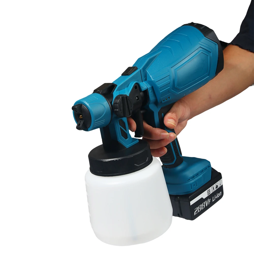 1000ML Electric Spray Gun HVLP Paint Sprayer Auto Steel Coating Airbrush Home Cordless Paint Sprayer For Makita 18V Battery Pin