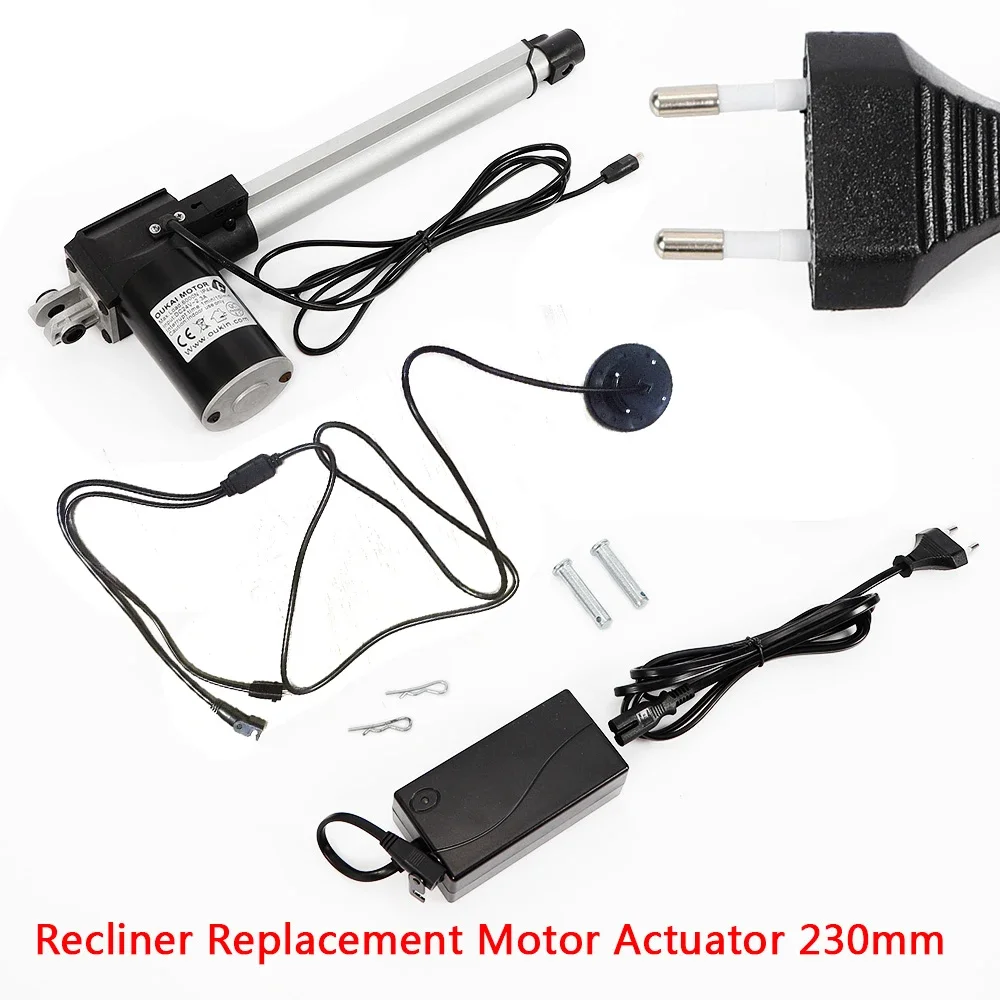 Powerful Linear Actuator with 24V Motor, 6000N Load Capacity, 9-inch Stroke, Low Noise, and IP44 Protection
