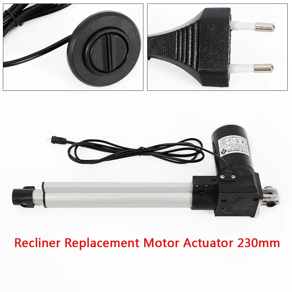 Powerful Linear Actuator with 24V Motor, 6000N Load Capacity, 9-inch Stroke, Low Noise, and IP44 Protection