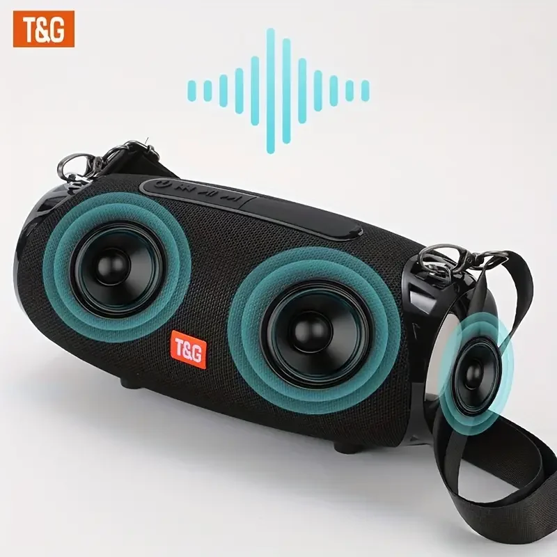 TG534 Portable Wireless Stereo Speaker With Dual Speakers, TWS Stereo Hands-Free Call/FM/TF Card/U Disk, Connect Mobile Phone/Ta
