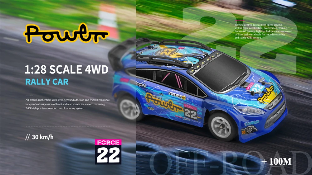Brushed RTR RC Car Wltoys 284010 1/28 2.4G 4WD Drift LED Lights 30m/h High Speed Full Proportional Vehicle Models Toy