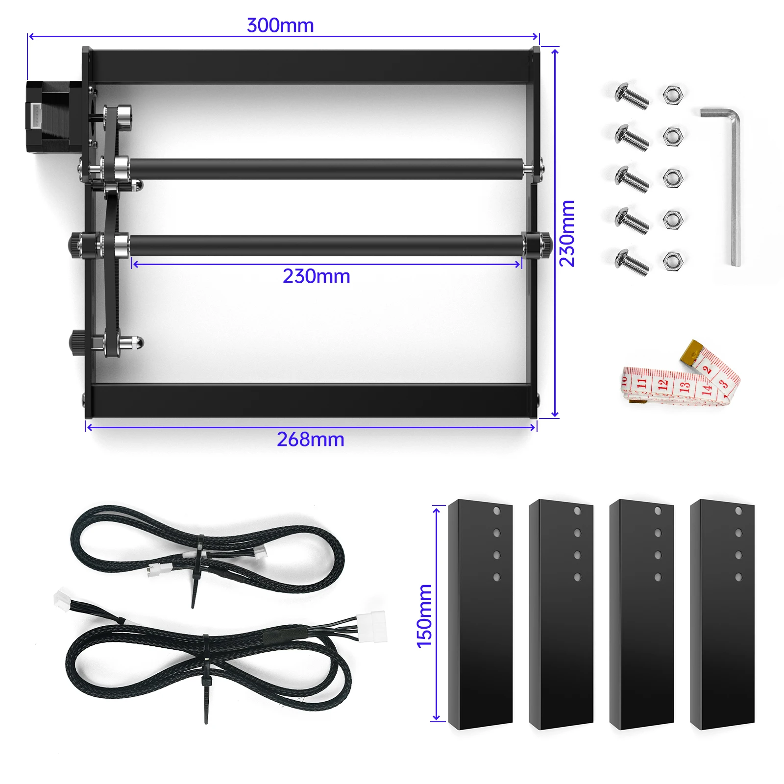 SCULPFUN Laser Engraver Roller Y-axis Rotary Roller for Engraving Cylindrical Objects Cans Extensive compatibility