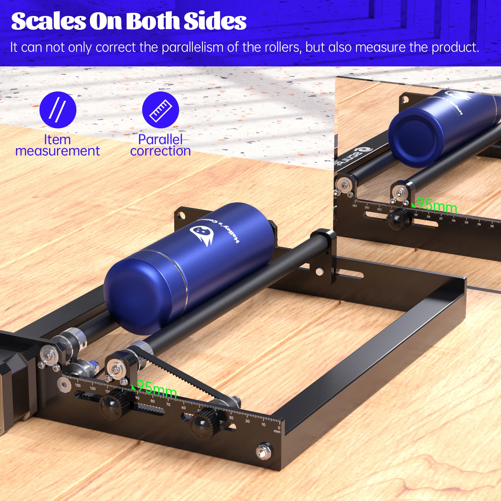 SCULPFUN Laser Engraver Roller Y-axis Rotary Roller for Engraving Cylindrical Objects Cans Extensive compatibility