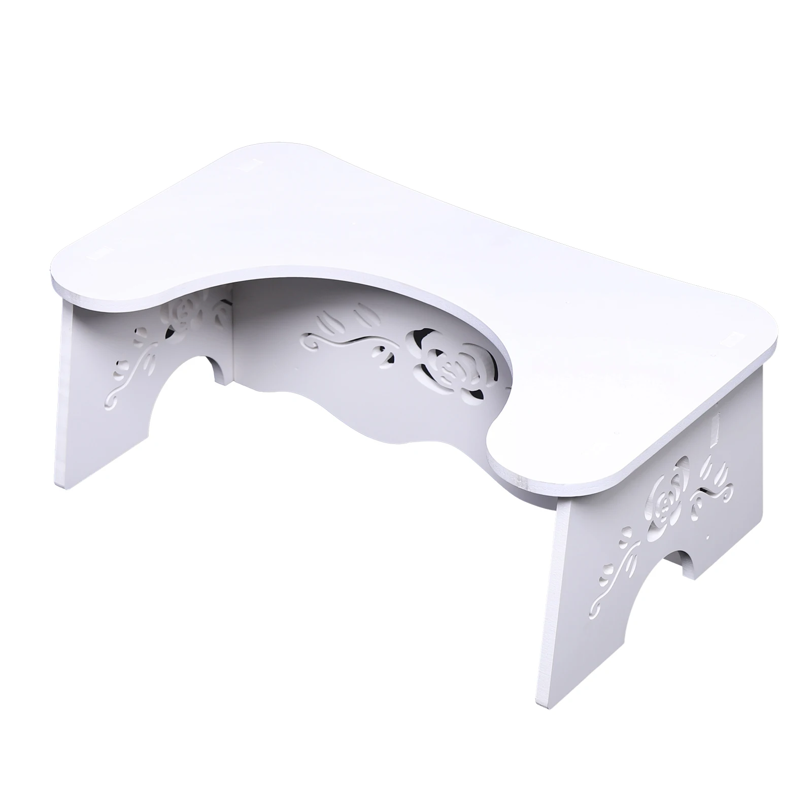 47x27.5x17.5cm White Toilet Aid Stool MDF Toilet Chair Easy to Assemble for ANY Standard Toilet or Bathroom